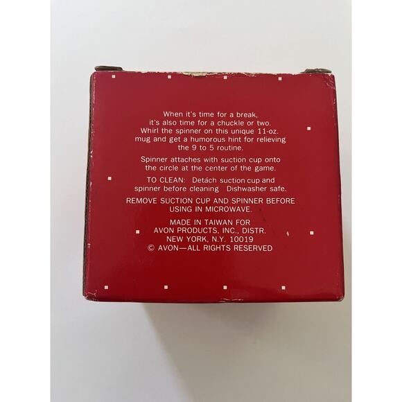 THE 9 TO 5 GAME Avon Mug With Napkin Gift Collection Funny White Elephant - Picture 7 of 13